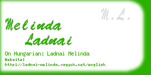 melinda ladnai business card